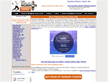 Tablet Screenshot of bookofmormonticketsonline.com